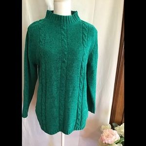 Sag Harbor  Sweater Green Long sleeve size M